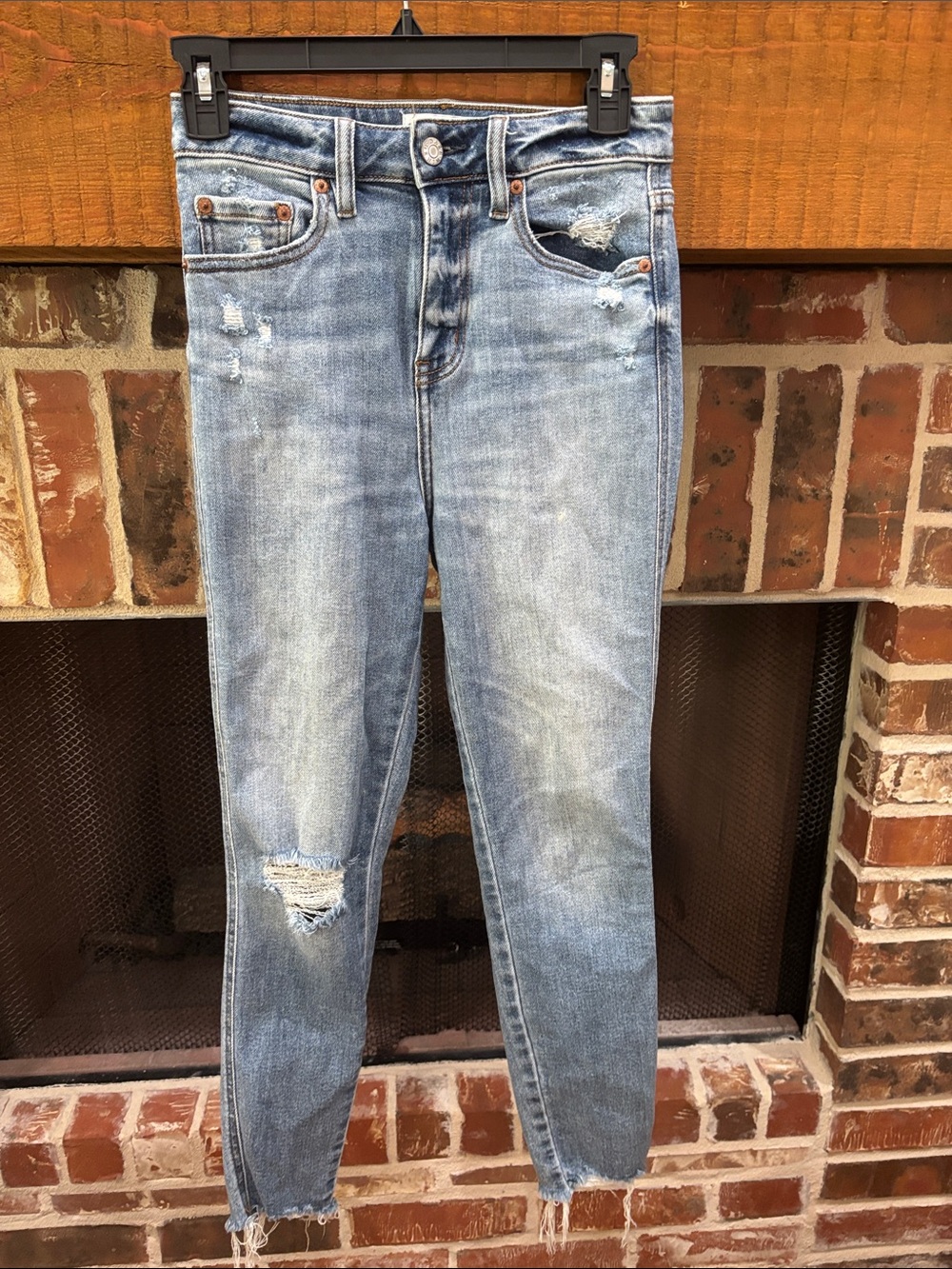 Skinny Women's Distressed Light Blue Jeans
